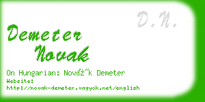 demeter novak business card